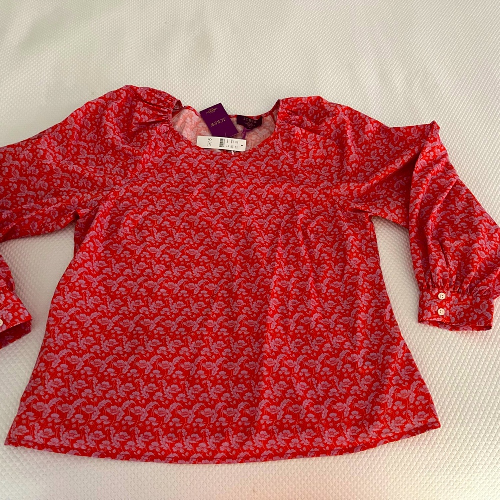 New with Tags, J Crew Liberty Fabric Blouse Size M